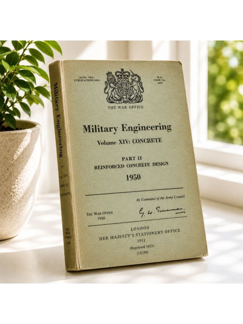 1950 Military Engineering Reinforced Concrete Design War Office Manual Rare Brit